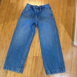 Blue Wide-Leg Jeans